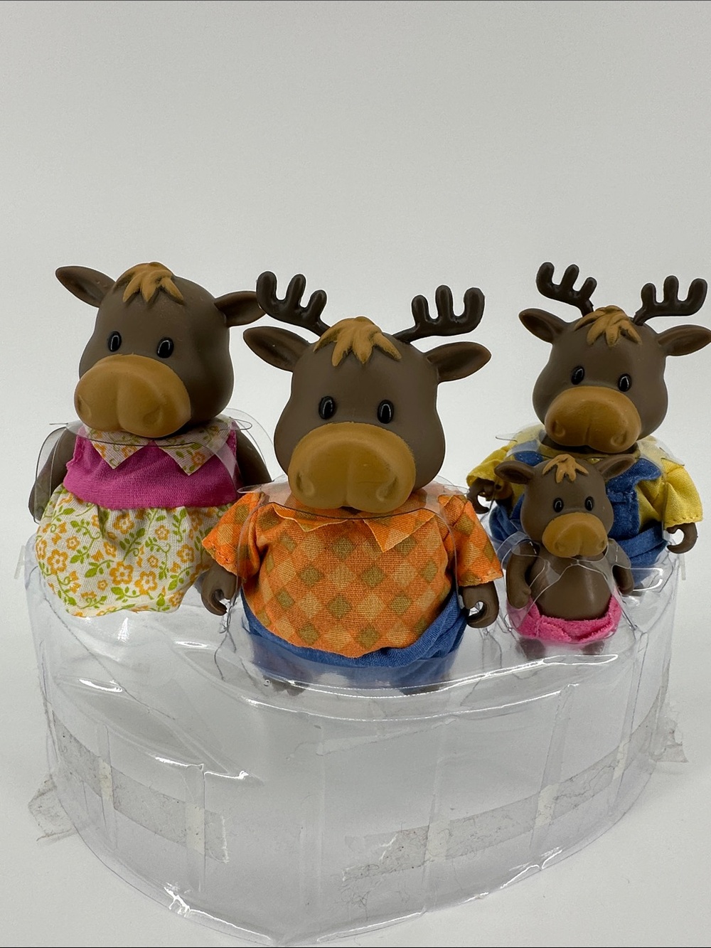 Lil’ Woodzeez Vanderhoof Moose Family New Attached to Insert 4 Figures